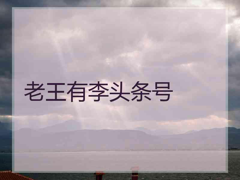 老王有李头条号